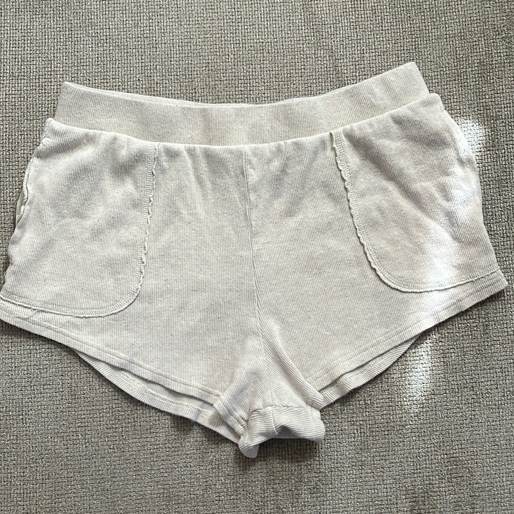 Free People Cotton Linen Blend Shorts